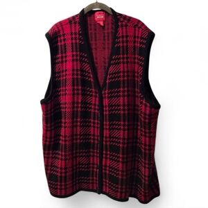 Venezia Vibrant Red and Black Tunic Vest